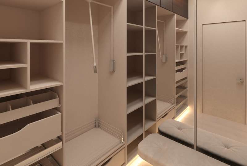 Дизайн гардеробной комнаты: особенности, варианты, фото готовых решений