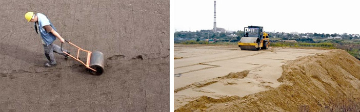 Трамбовка песка под стяжку или фундамент: описание технологии, цена работ