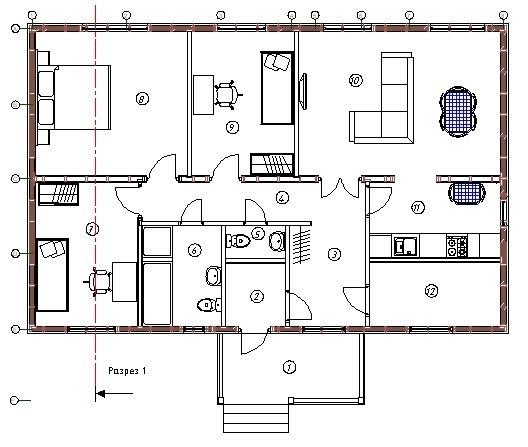 Проект каркасного одноэтажного дома с планировкой: скачать готовый рабочий проект жилого каркасного дома с планировкой