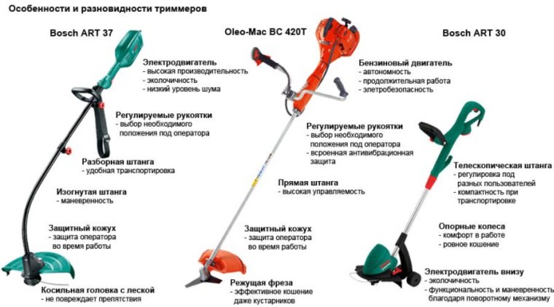 Триммер бензиновый: устройство, виды, принцип работы